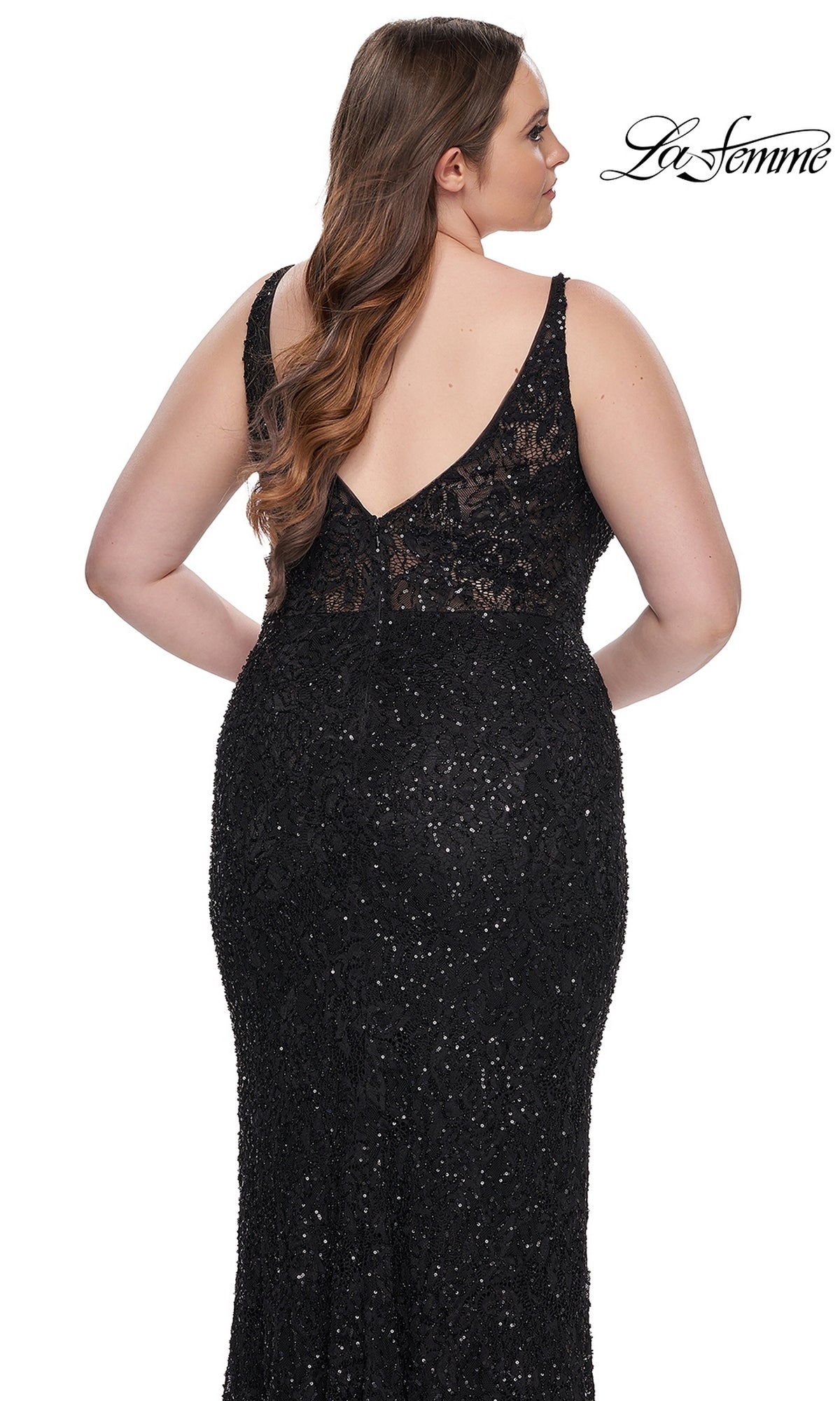 La Femme 31535 Plus-Size Formal Prom Dress