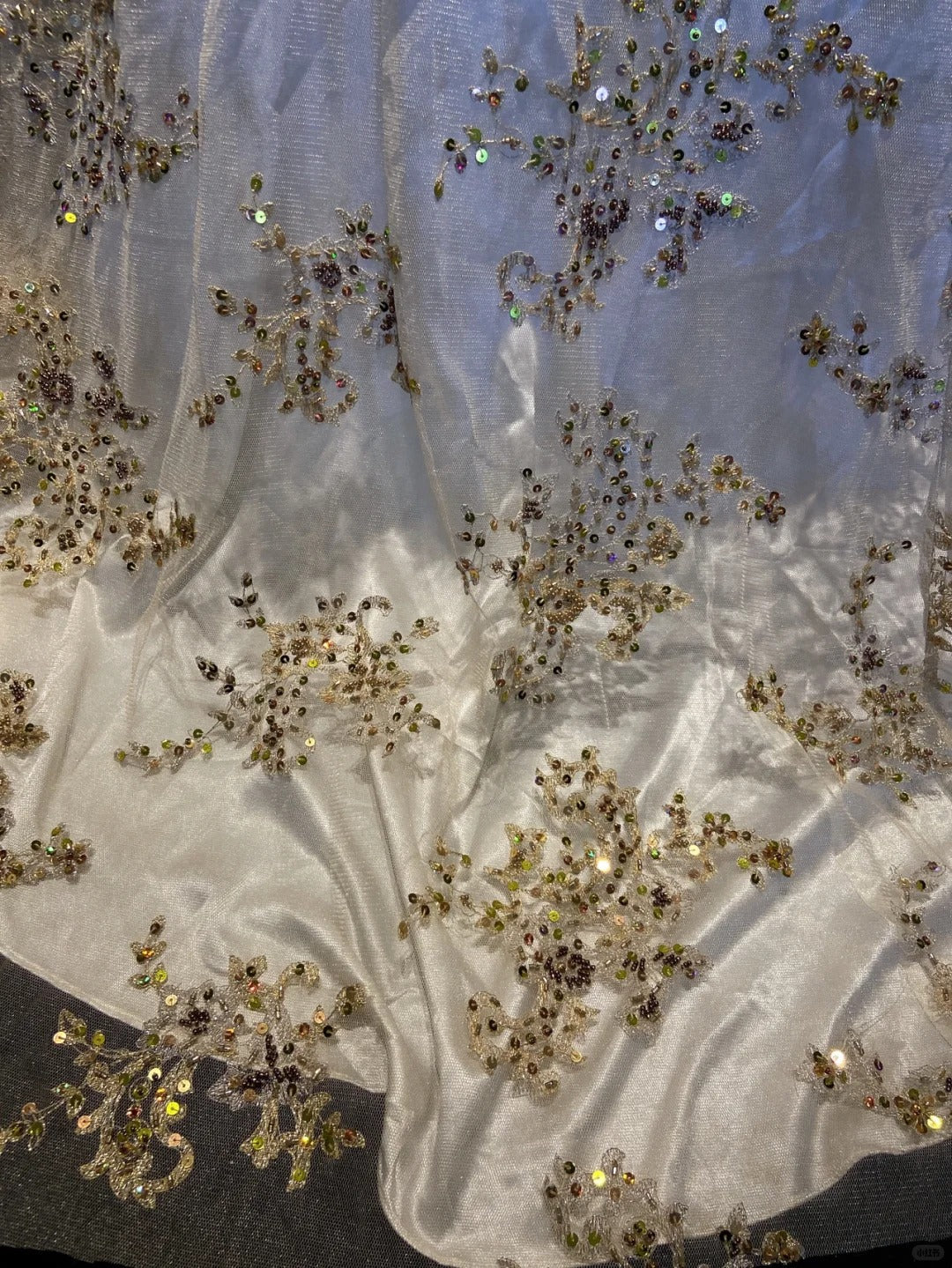 Vintage 90s Prom Dresses A Line Spaghetti Strap White Chiffon With Gold Lace Formal Evening Outfits N3849
