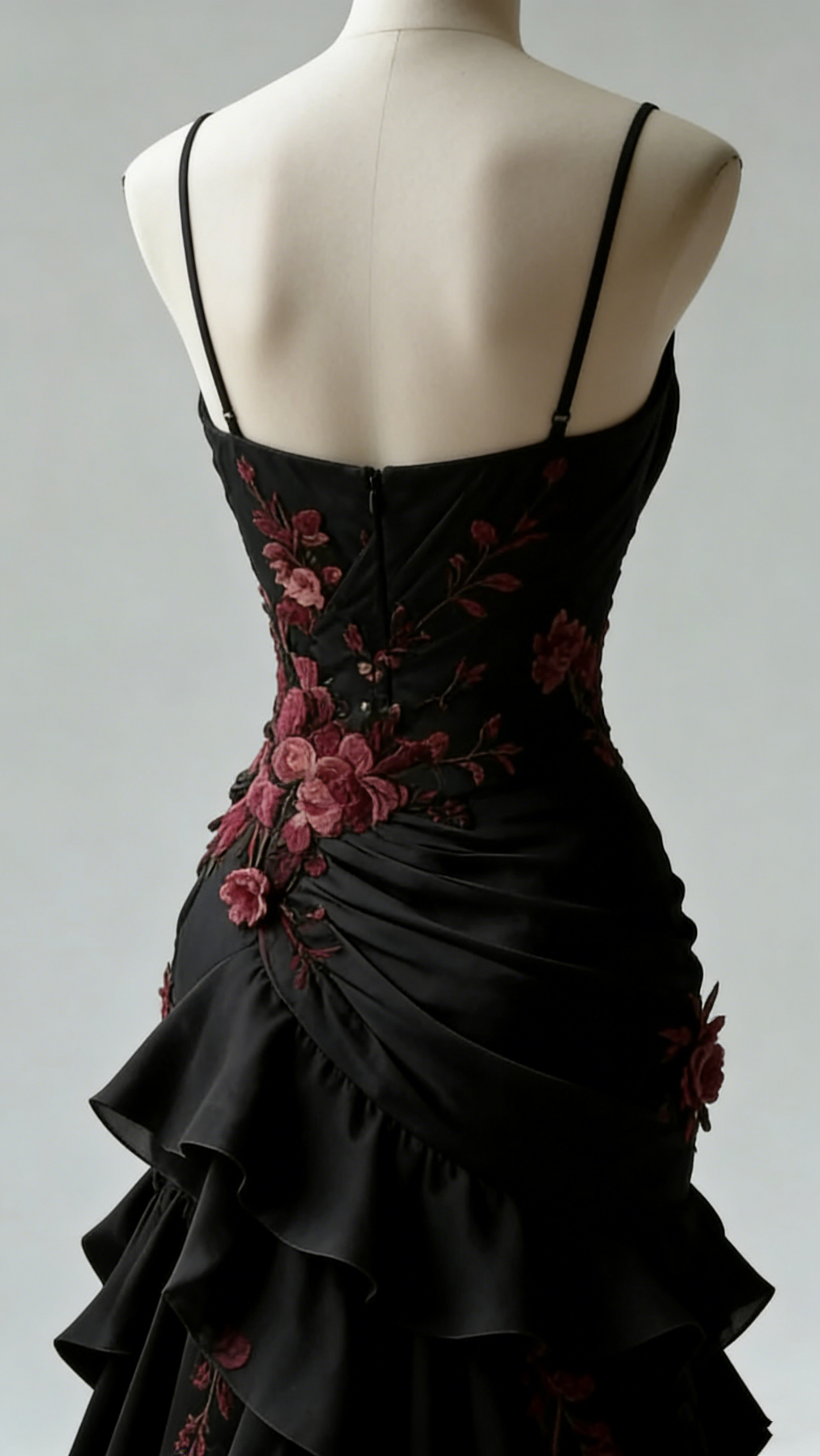 Sparkly Mermaid Spaghetti Strap Black Long Prom Dresses Sexy Formal Gowns N826