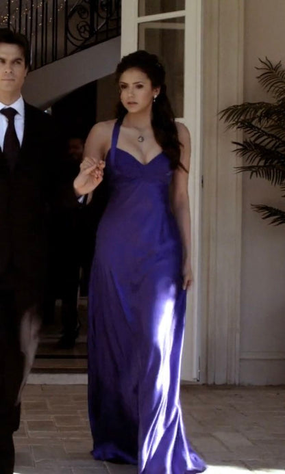 Chic Mermaid Halter Royal Blue Wedding Guest Dresses Long Prom Formal Dresses AB1852
