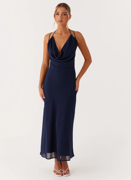 Clover Club Maxi Dress - Navy