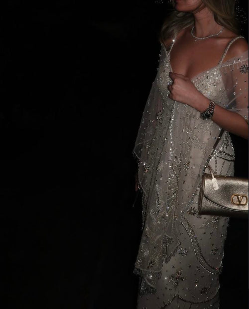 Sparkly Mermaid Spaghetti Straps Prom Dresses For Women Beaded Bodice Party Gown Birthday Outfits N1572