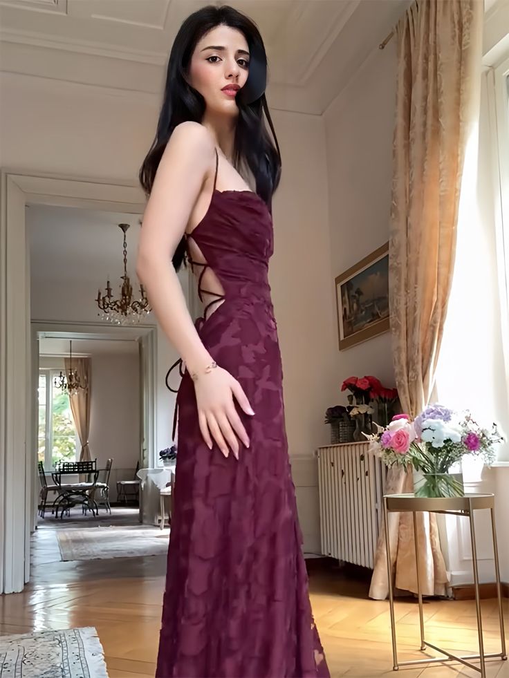 Spaghetti Strap Sheath Wedding Guest Dresses, Lace Rust Red Prom Formal Dresses AB1845