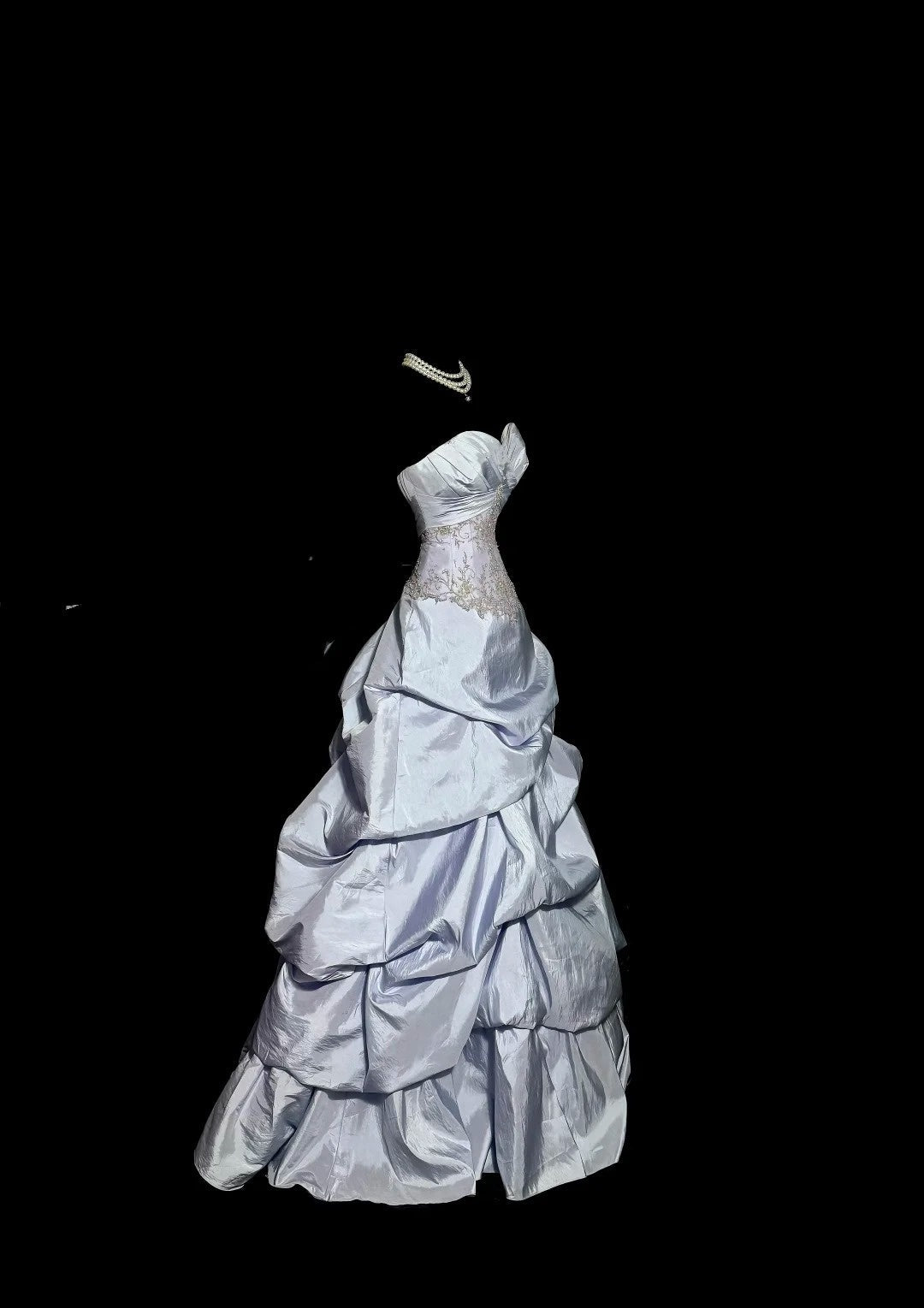 Vintage Prom Dresses Ball Gown Sweetheart Light Lilac Taffeta 80s With Lace Long Formal Evening Outfits N3895