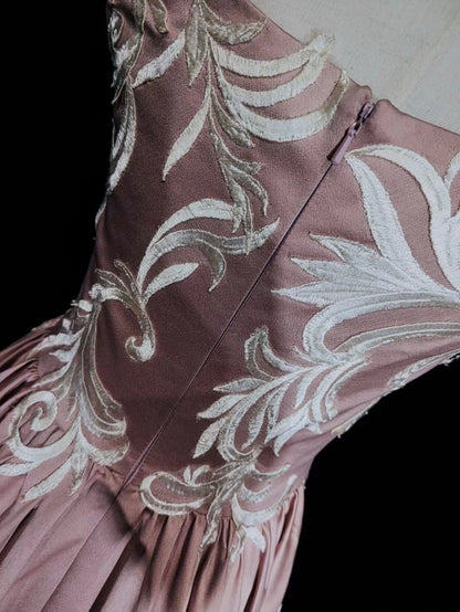 Modest Prom Dresses Inspo High Low Off The Shoulder Pink Satin With Lace For Women Formal Dress N3218
