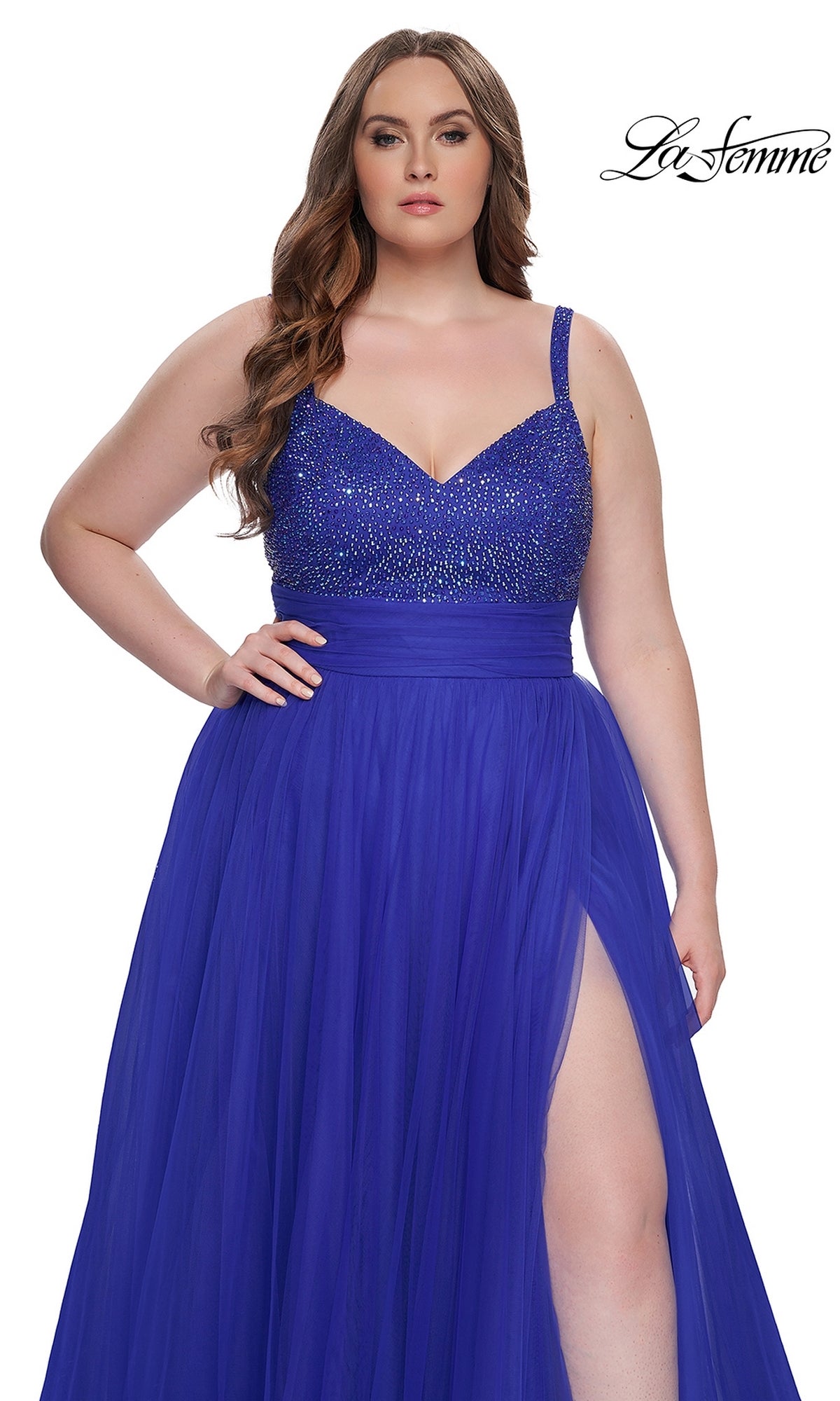 La Femme 31251 Plus-Size Formal Prom Dress