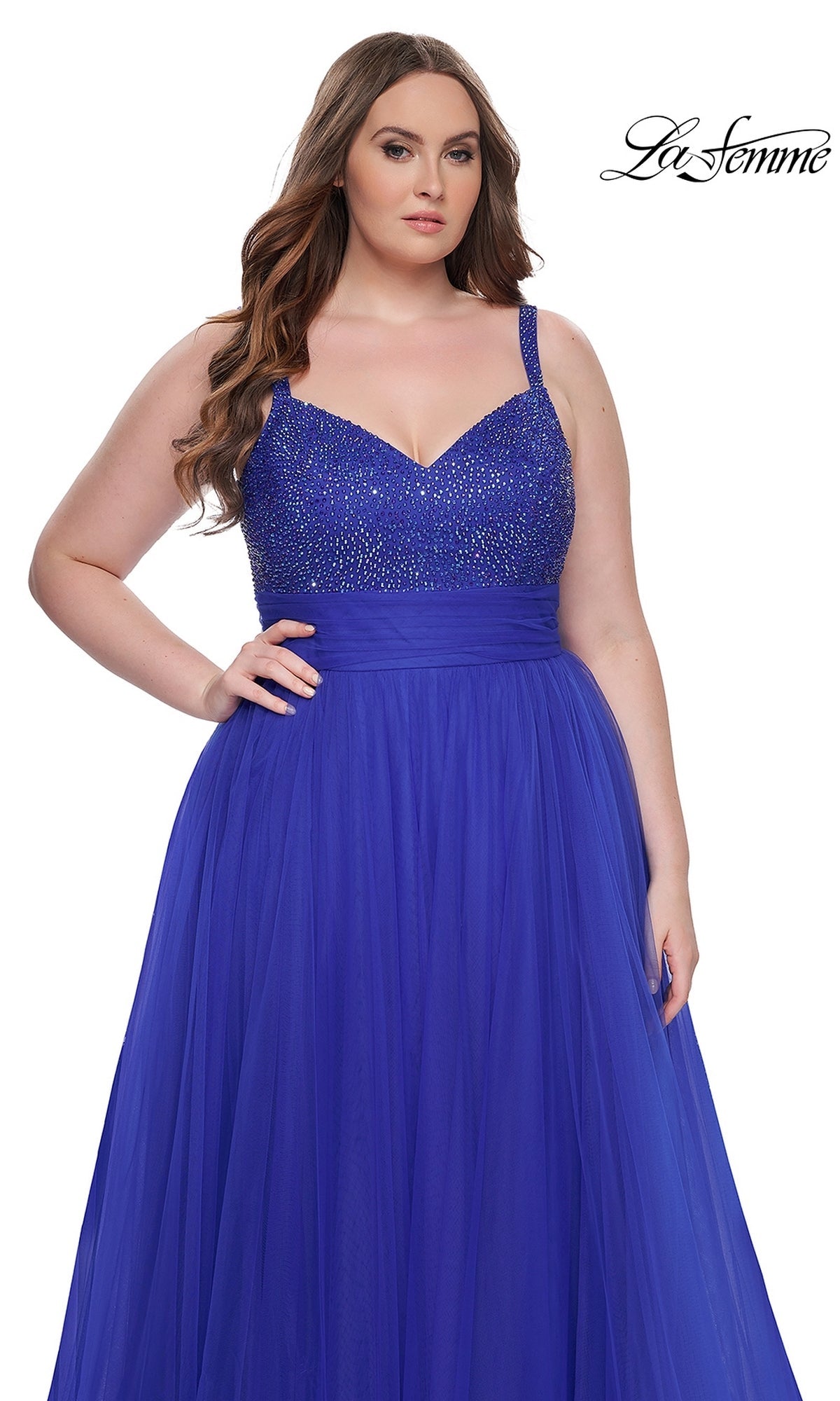 La Femme 31251 Plus-Size Formal Prom Dress