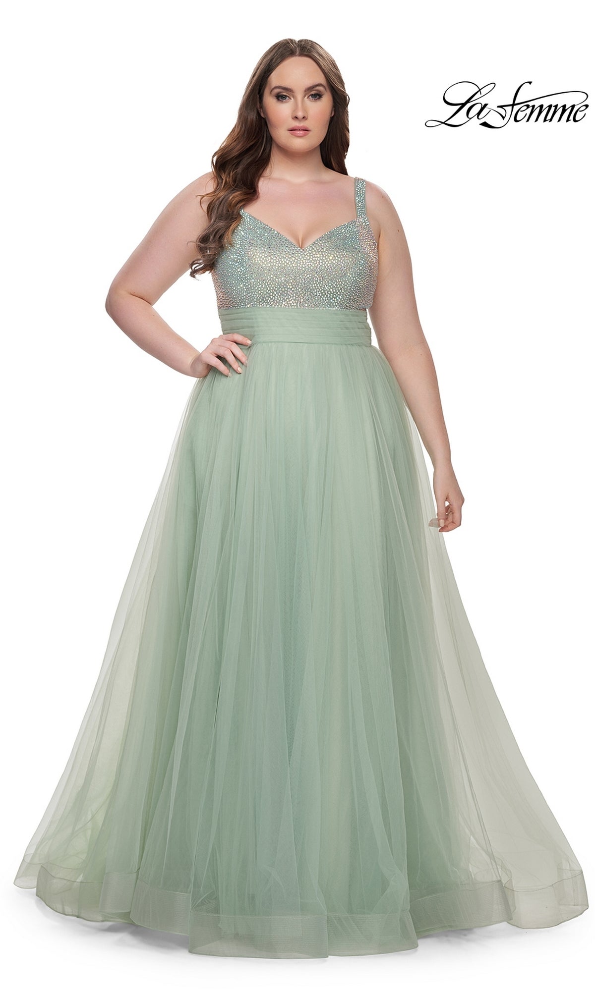 La Femme 31251 Plus-Size Formal Prom Dress
