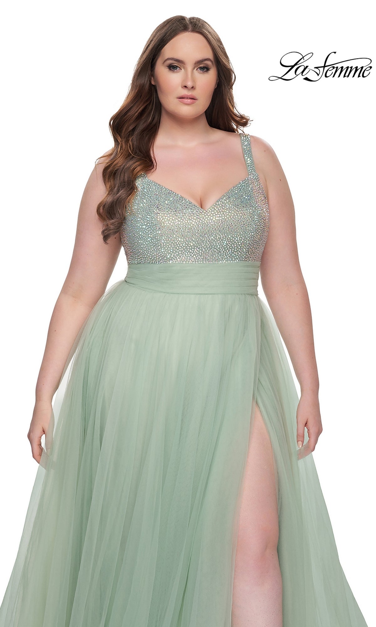 La Femme 31251 Plus-Size Formal Prom Dress