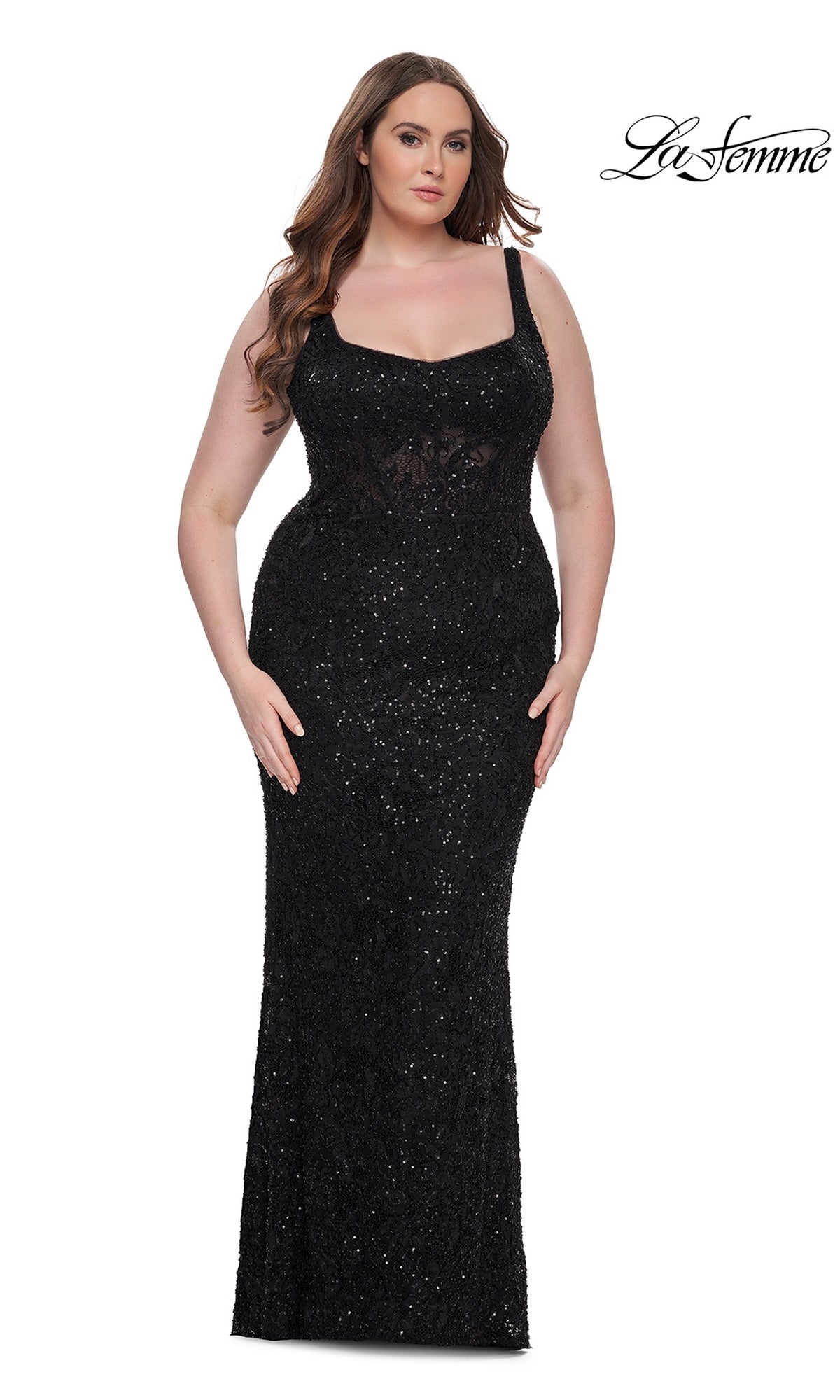 La Femme 31535 Plus-Size Formal Prom Dress