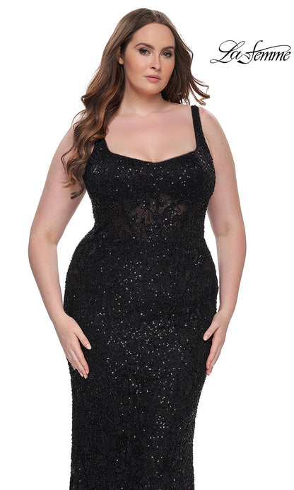 La Femme 31535 Plus-Size Formal Prom Dress