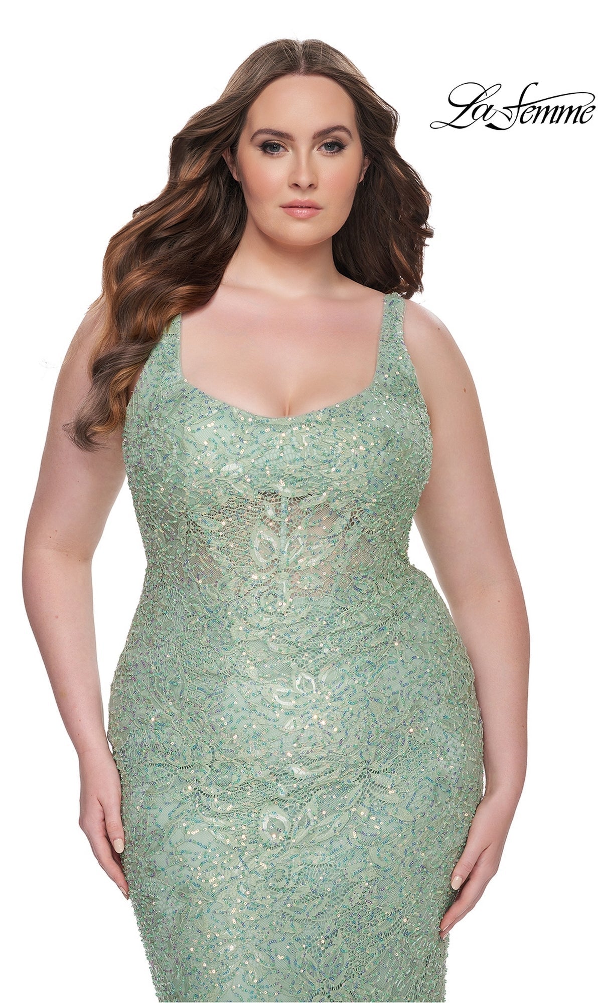 La Femme 31535 Plus-Size Formal Prom Dress