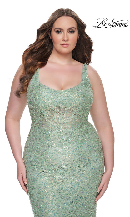 La Femme 31535 Plus-Size Formal Prom Dress