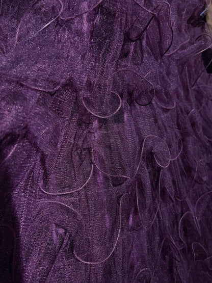 Modest Prom Dresses Inspo Mermaid Sweetheart Purple Tulle Ruffled 80s Long Formal Gowns N3395