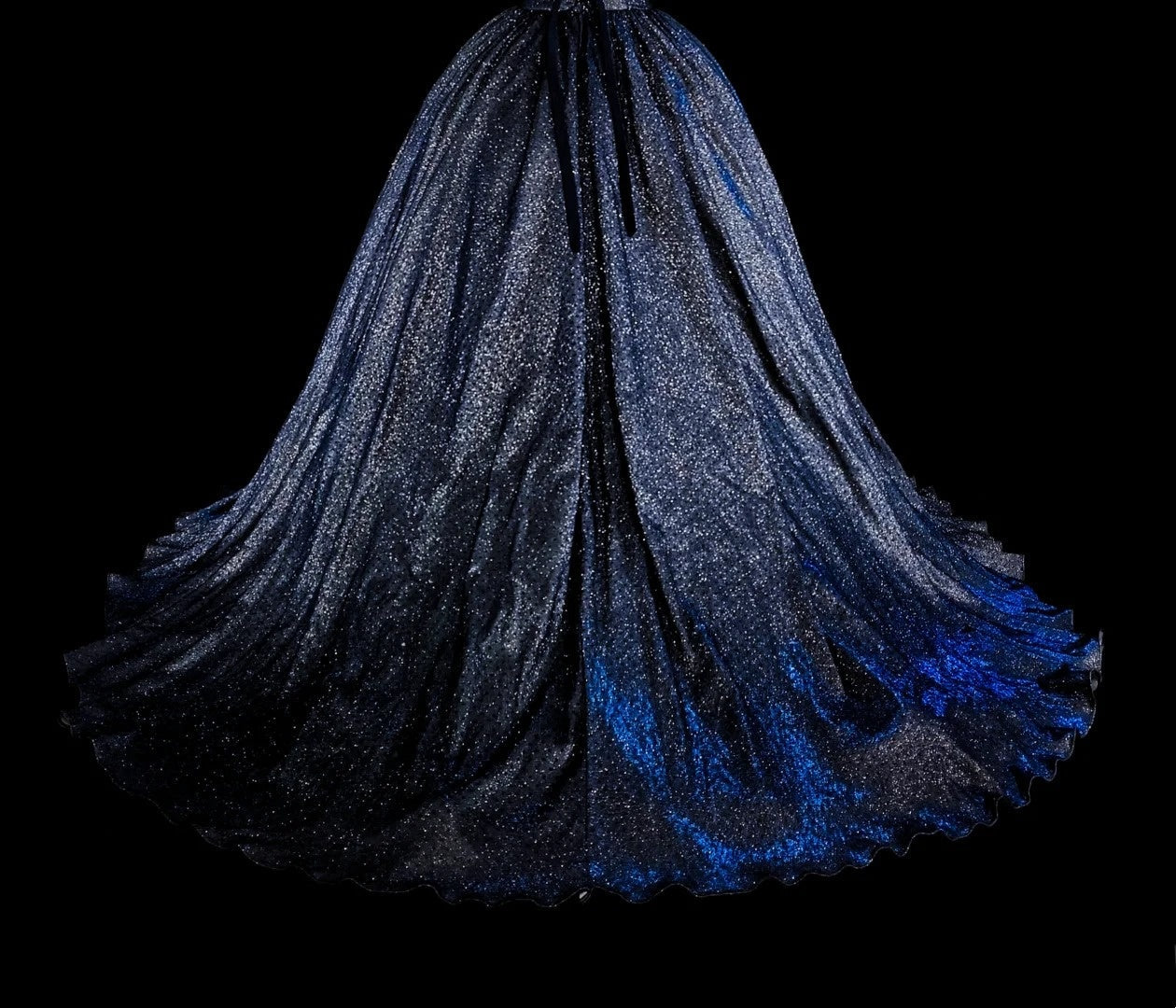 Vintage 1780s Ball Gown Off The Shoulder Navy Blue Tulle With Sleeves Long Prom Dresses N1608