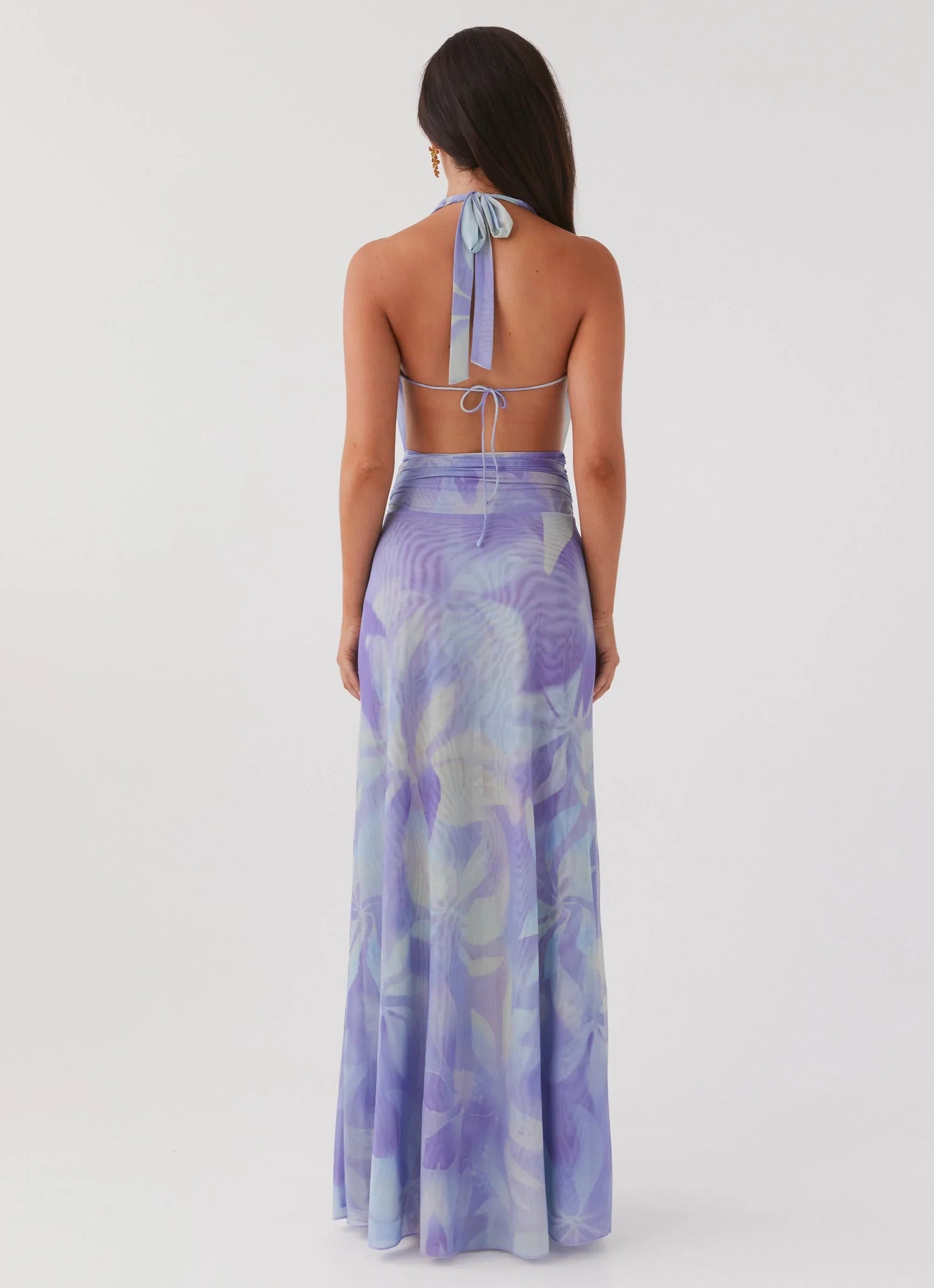 Elysia Mesh Maxi Dress - Purple Rain