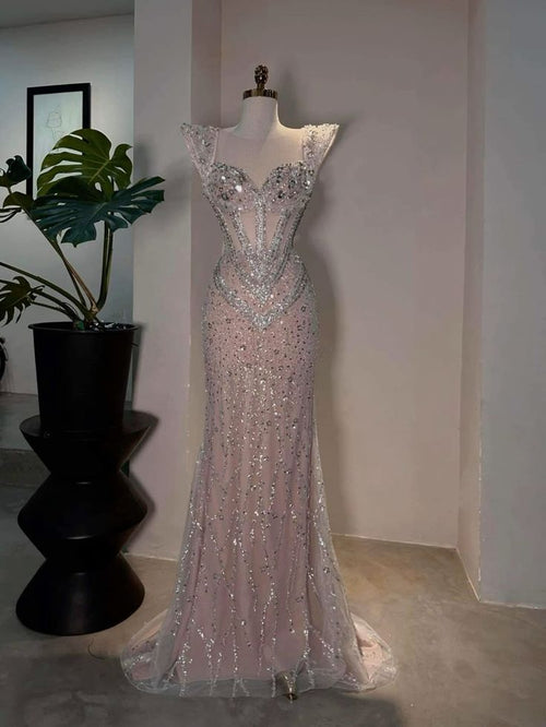 Modest Senior Prom Dresses High Schools Inspiration Mermaid Sweetheart Sequins Long Semi Formal Grad Prom Dress For Teens AB2177