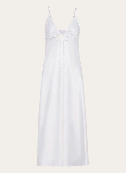 Take Note Midi Dress - White