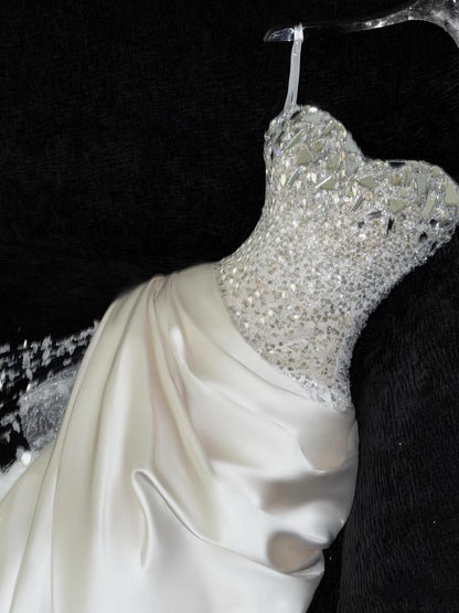 Sweetheart Wedding Dresses Bridal Gown Sparkly Beading 20th Birthday Outfits For Teens AB2001