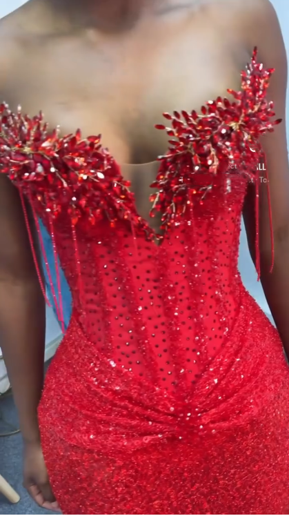 Elegant Mermaid Sweetheart Sequin With Beadings Long Formal Prom Evening Dress Dinner Outfits Party Gowns AB2082