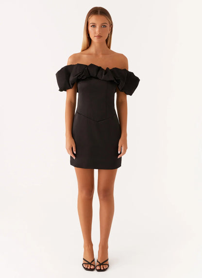 Read My Mind Mini Dress - Black