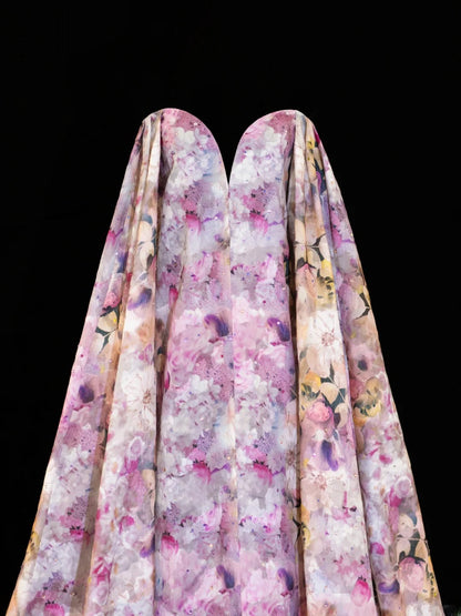 Floral Prom Dress Aesthetic A line Sweetheart With Cape Chiffon Style Impress Long Prom Dresses Party Formal Gowns SA007
