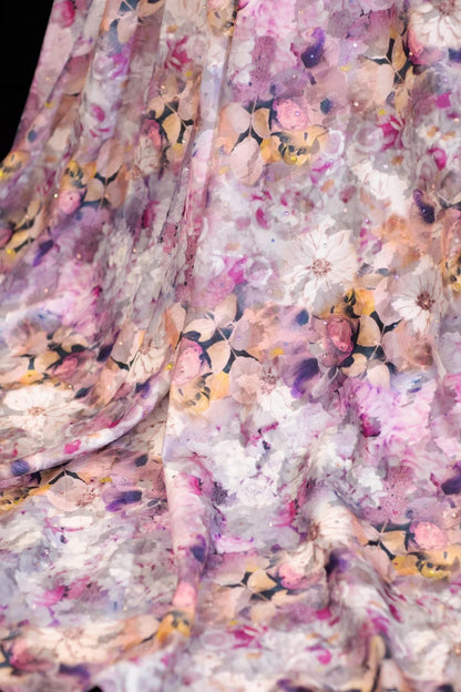 Floral Prom Dress Aesthetic A line Sweetheart With Cape Chiffon Style Impress Long Prom Dresses Party Formal Gowns SA007