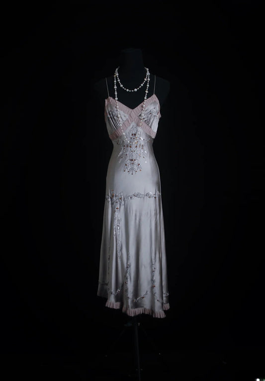 Vintage Prom Dresses 90s Formal Mermaid Spaghetti Strap Silver Gray Mid Length Party Gowns Prom Dresses AS015