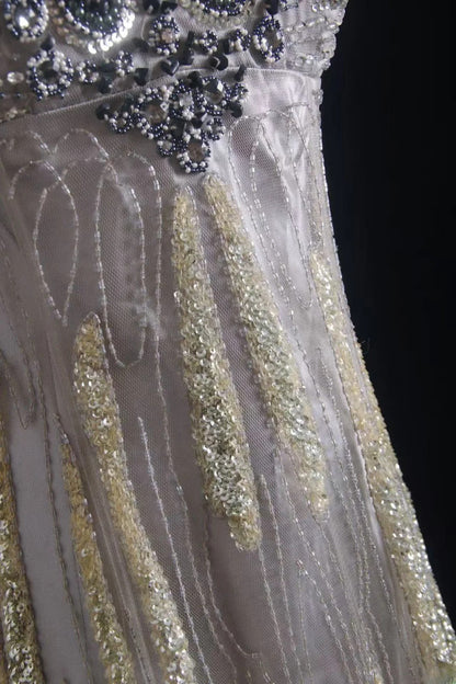 Vintage Prom Dresses 90s Formal A line Sweetheart Straps With Beadings Long Party Gowns Prom Dresses AS022