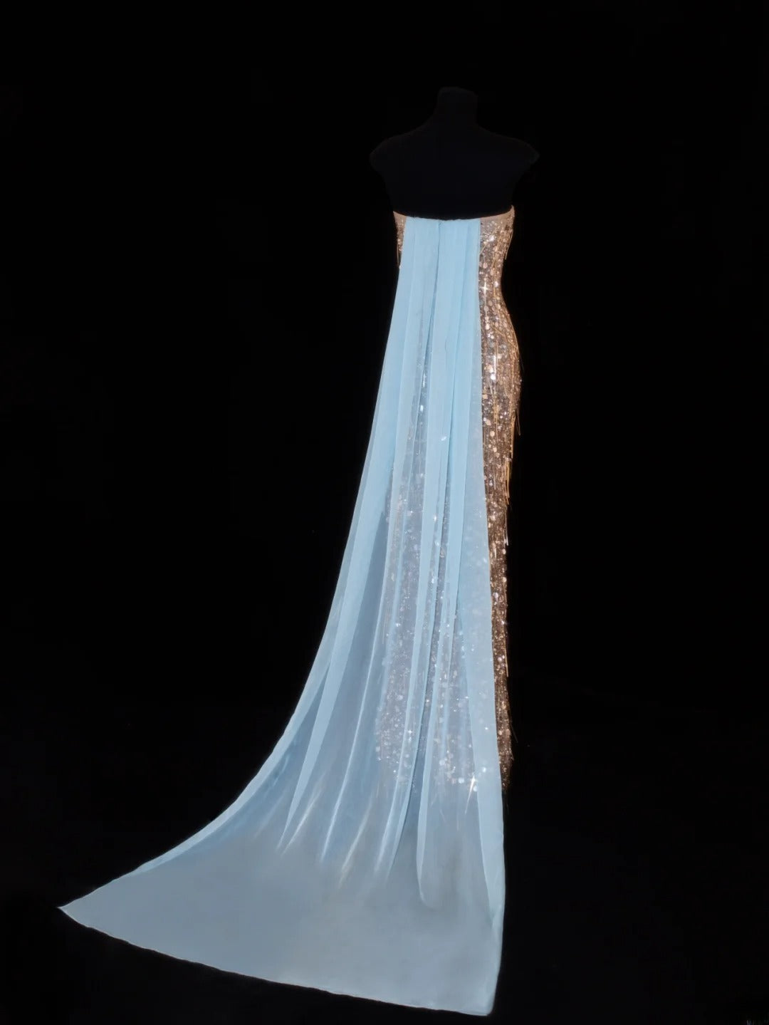 Affordable Sequin 1950s Formal Mermaid Strapless Champagne With Beads Style Impress Long Prom Dresses Party Formal Gowns SA029