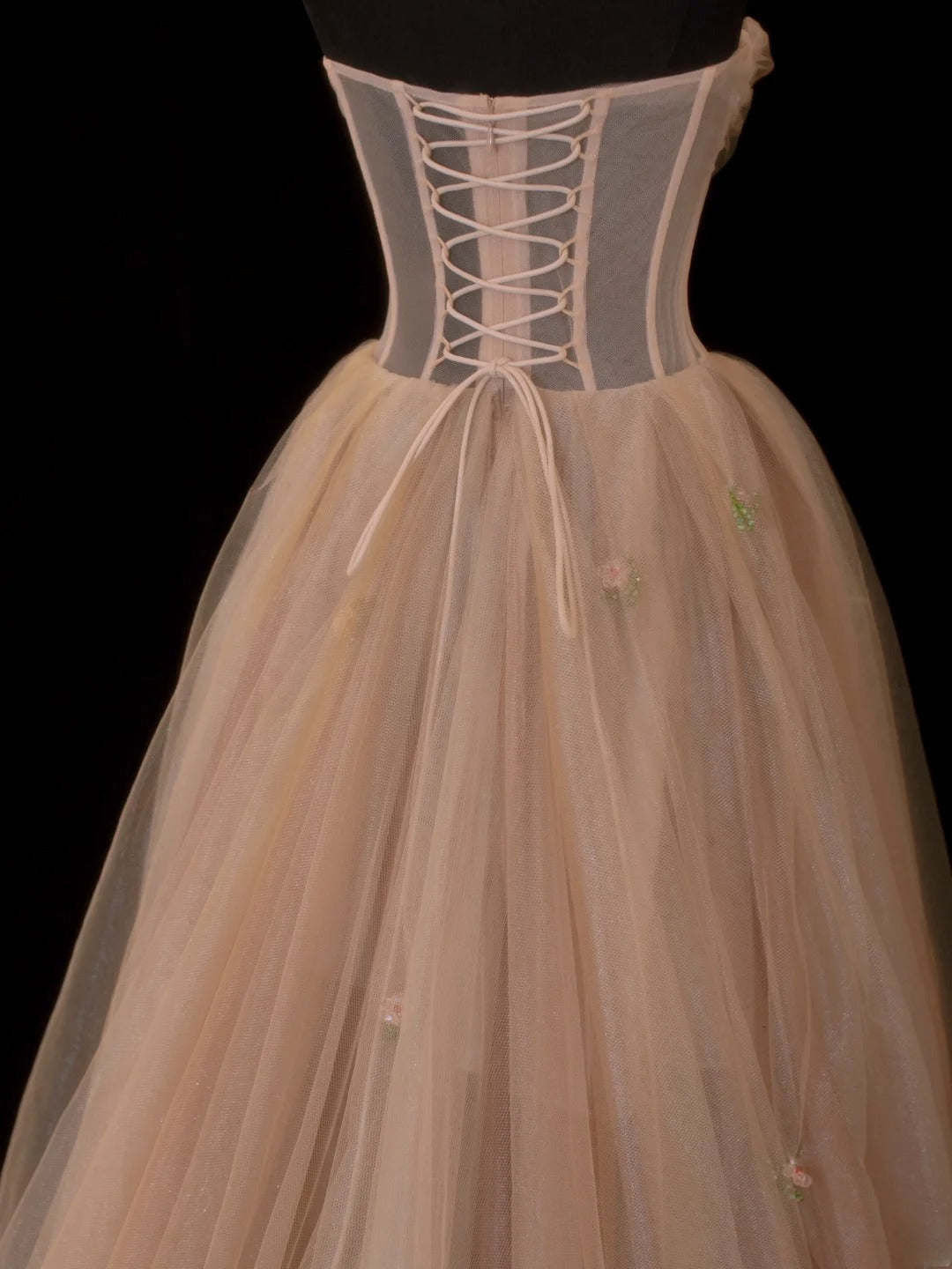 Modest Prom Dress Aesthetic Ball Gowns Sweetheart Tulle Pink Style Impress Long Prom Dresses Party Formal Gown SA039