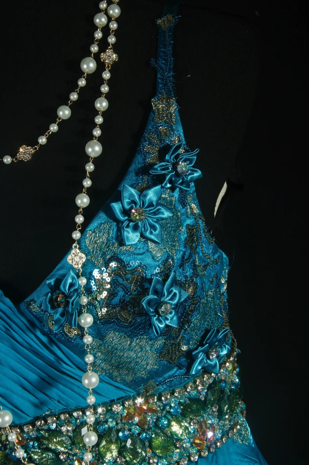 Vintage Prom Dresses 90s Formal Mermaid Spaghetti Straps Blue Chiffon With Beadings Long Party Gowns Prom Dresses AS041
