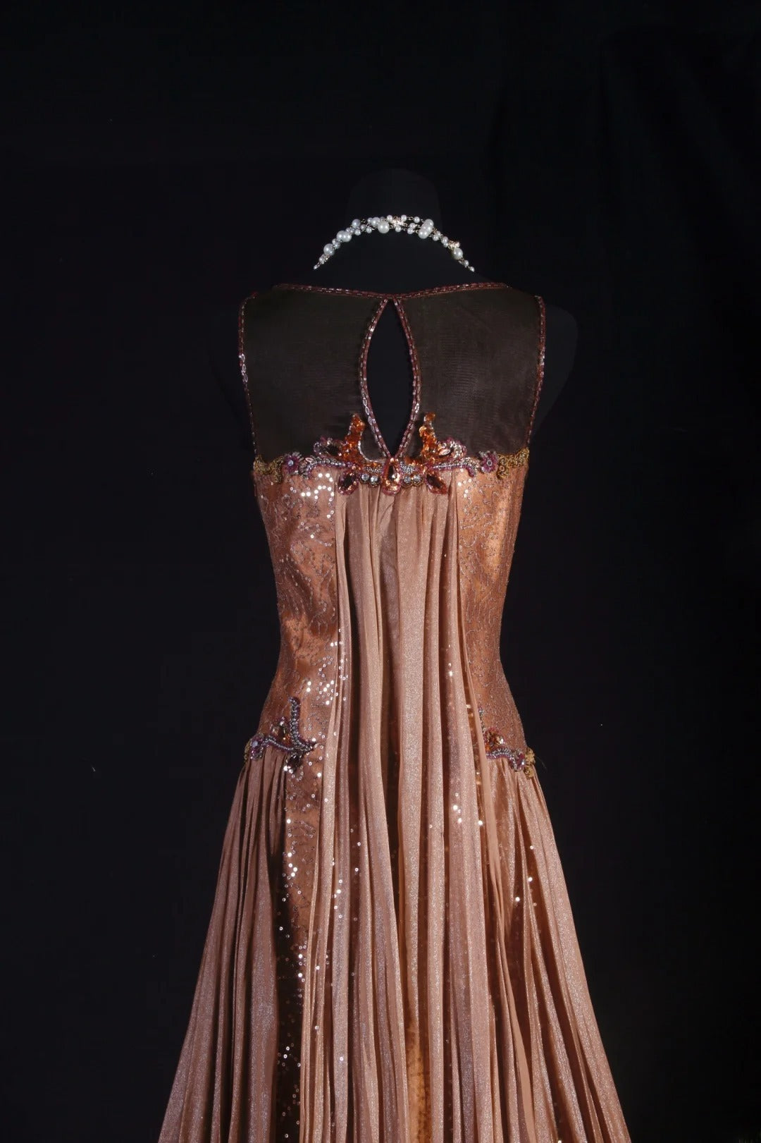 Women's Cocktail Party Gowns 90s Mermaid Brown V Neck Satin With Beads Long Graduation Dinner Outfits Prom Dresses AS064