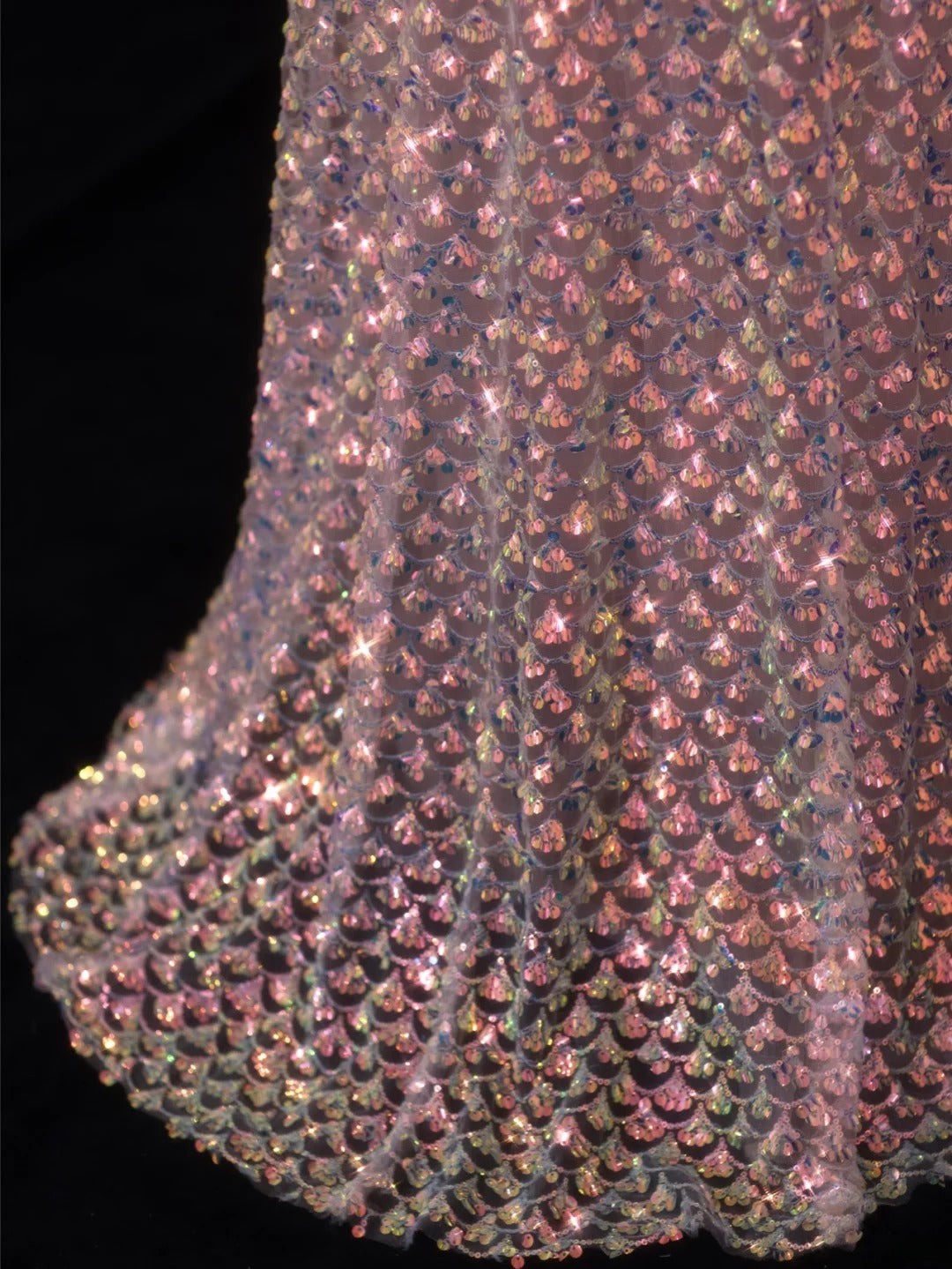 Classy Formal A Line Spaghetti Strap Pink Sequins Style Impress Long Prom Dresses Party Gowns SA076