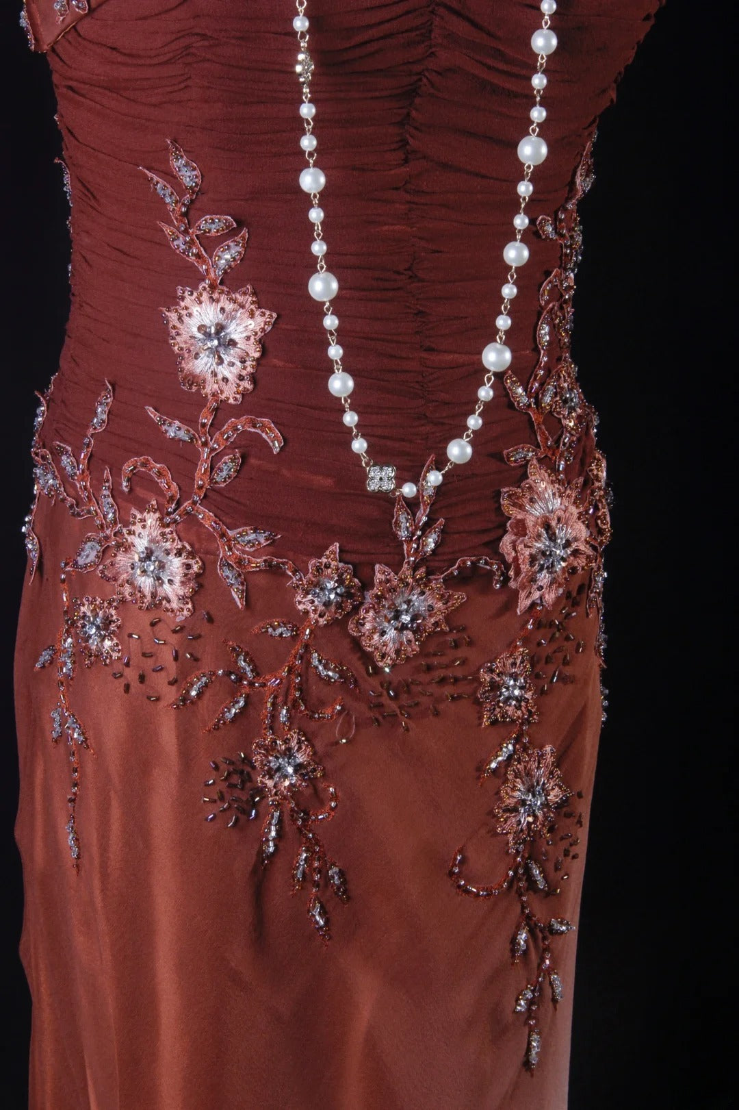 Chic Mermaid Spaghetti Straps Burguny Chiffon With Beads Appliques Long Formal Fancy Prom Dresses Night Outfits Party Gowns For Teens AB2187