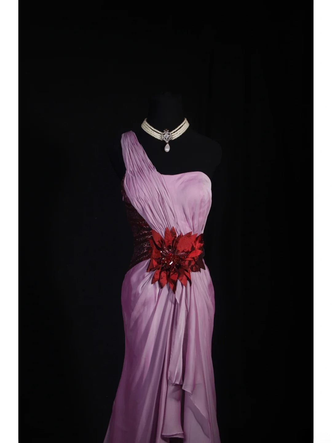 Vintage Mermaid One Shoulder Lilac Chiffon Long Formal Old 1950s Prom Dresses Night Outfits Party Gowns AS239