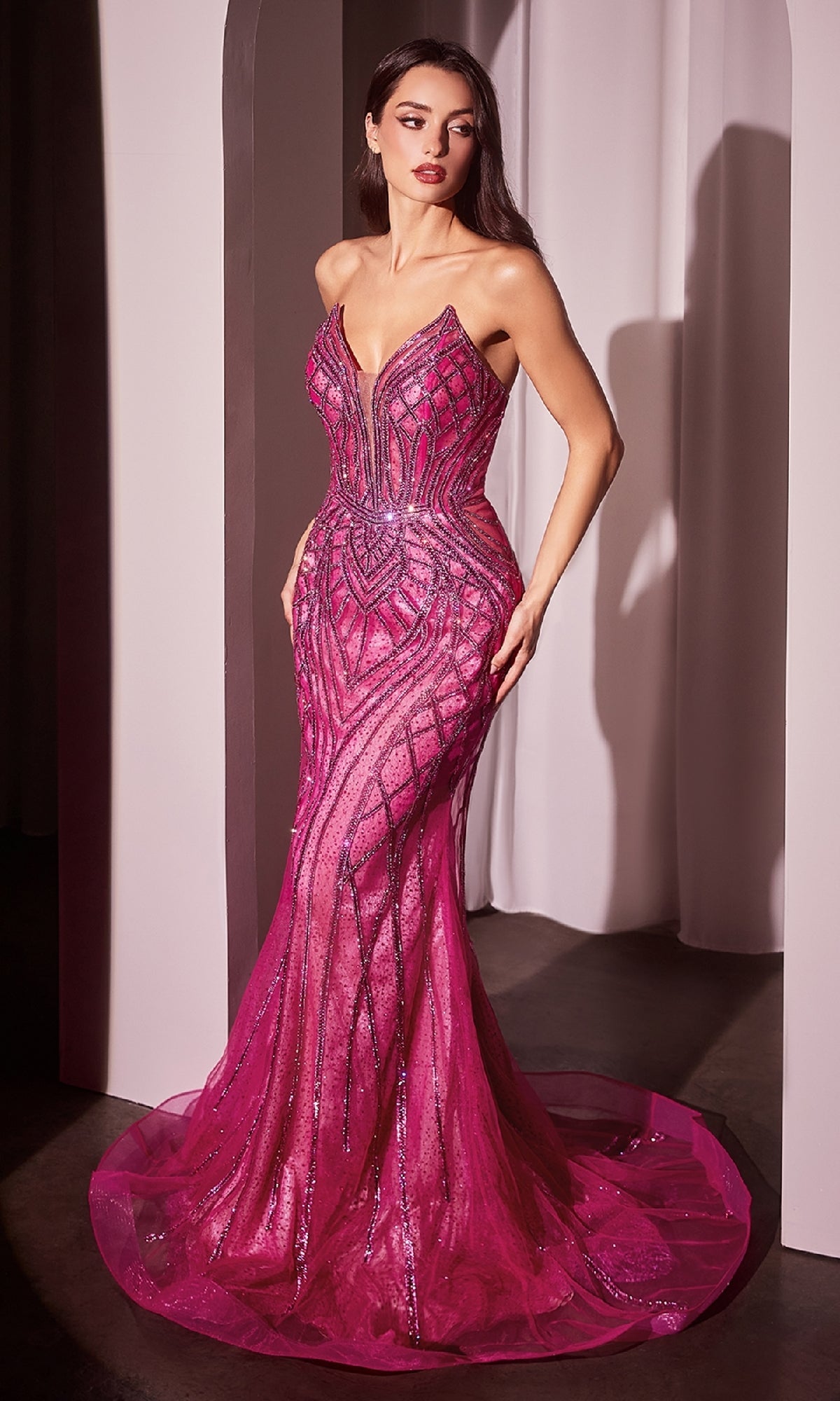 Formal Long Dress CC6018 By Ladivine