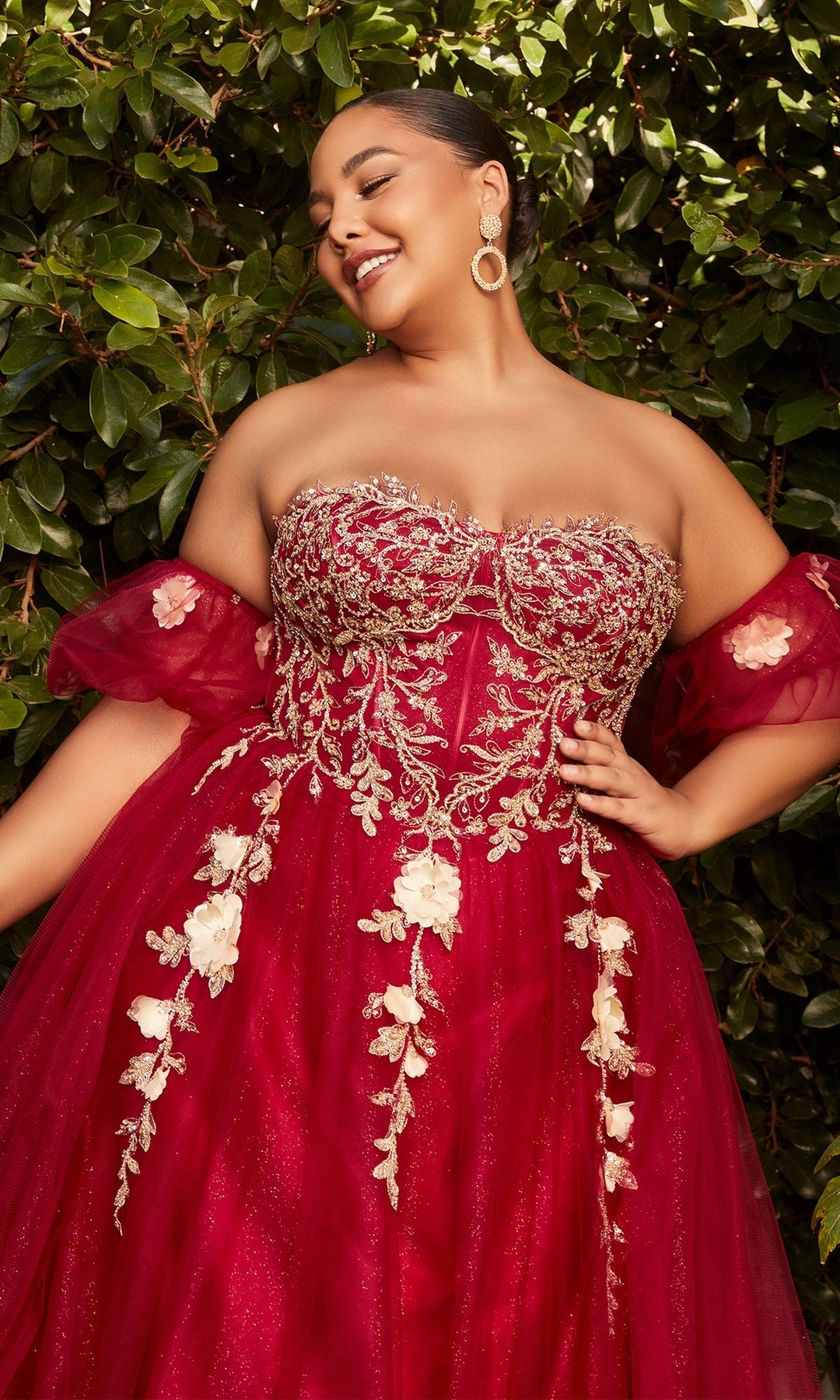Long Plus-Size Formal Dress CD0191C by Ladivine