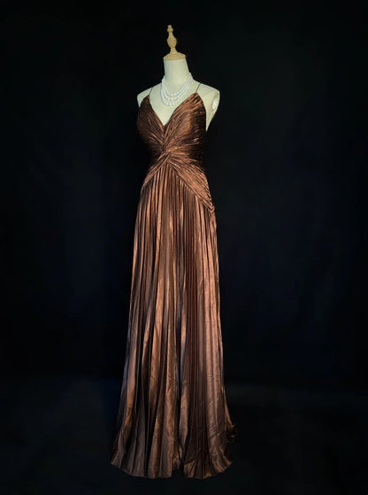 Trendy Prom Dresses Inspiration Mermaid Spaghetti Strap Chocolate Gala Satin Backless With Cape Formal Gowns N3189