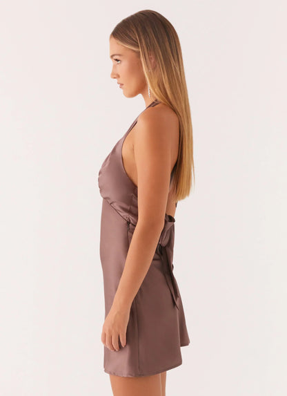 Heavy Hearted Mini Dress - Steel