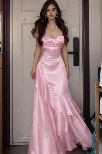 Elegant Spaghetti Straps Long Prom Dress Stylish Formal Party Wedding Guest Dresses N2836
