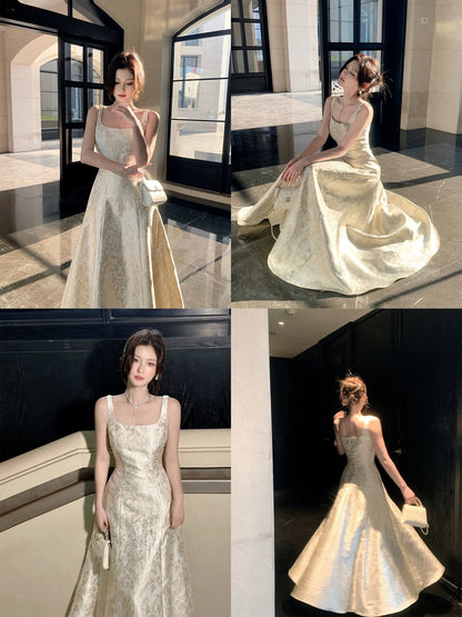 Simple A Line Square Neck Satin Summer Formal For Women Girls Teens Prom Dresses N2215