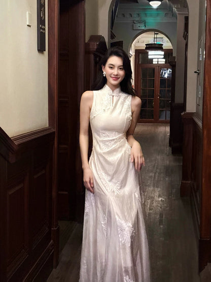 French Style A Line High Neck Summer Formal For Women Teens Prom Dresses N2221