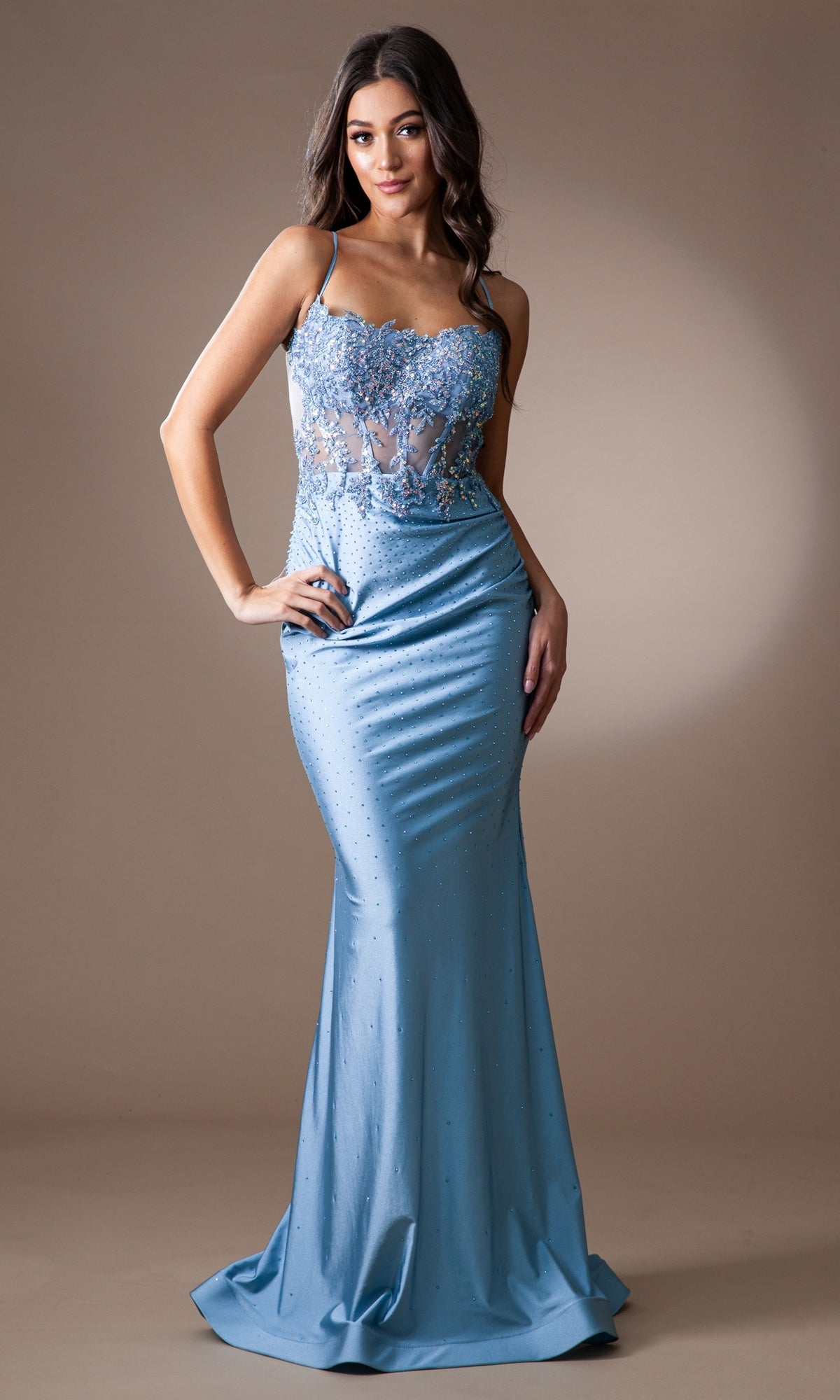 Formal Long Dress TM1018 By Amelia Couture