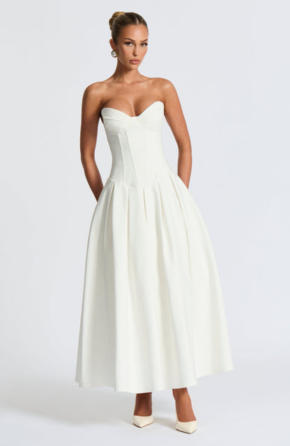 Salma Midi Dress - Ivory