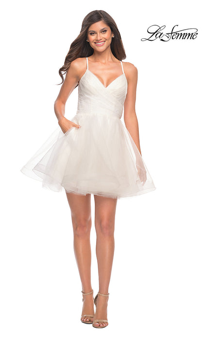 La Femme Short Fit-and-Flare Homecoming Dress